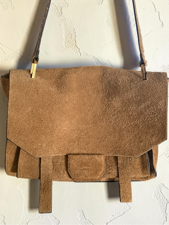 All Saints Handbags - AllSaints Suede Shoulder Bag in Brown